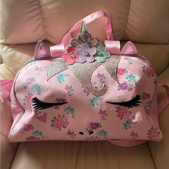 Omg Accessories Other - OMG Accesories Pink Unicorn Floral Kids Bag